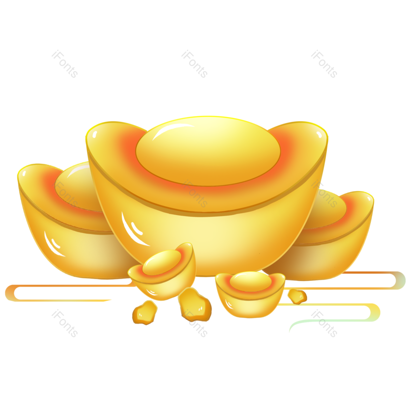 节日图片,元宝元素,传统PNG,除夕免抠素材